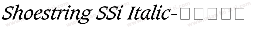 Shoestring SSi Italic字体转换